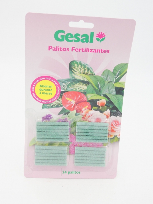 GESAL Palitos Fertilizantes en paquete con 24 palitos para todo tipo de plantas para que crezcan be