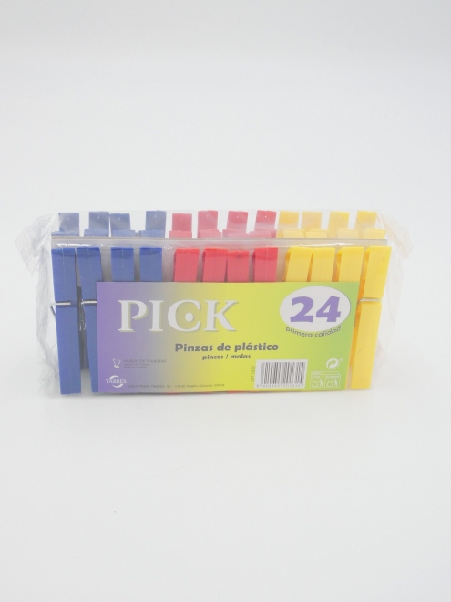 PICK Pinzas de Plástico de 24 unidades